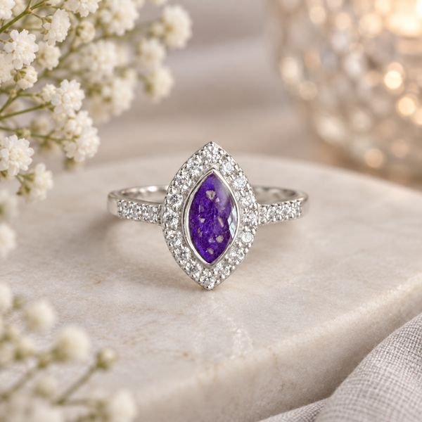 Cubic Zirconia Marquise Memorial Ring