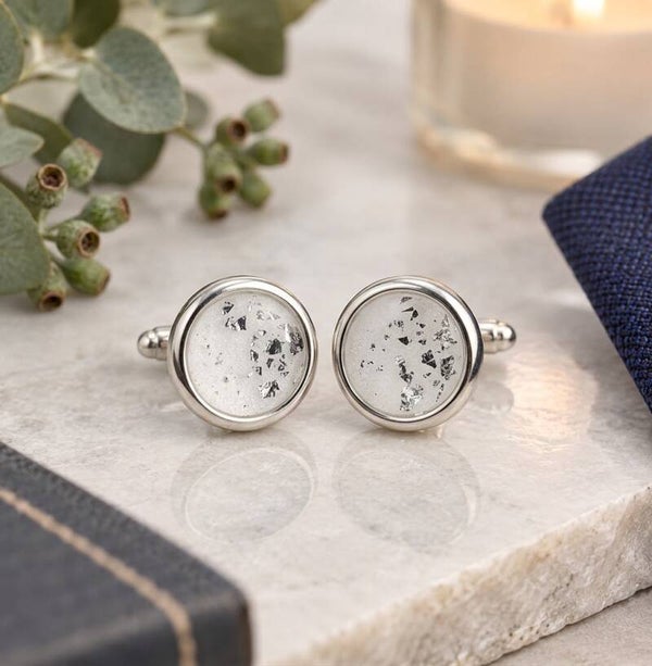 Thick Rim Round Memorial Cufflinks