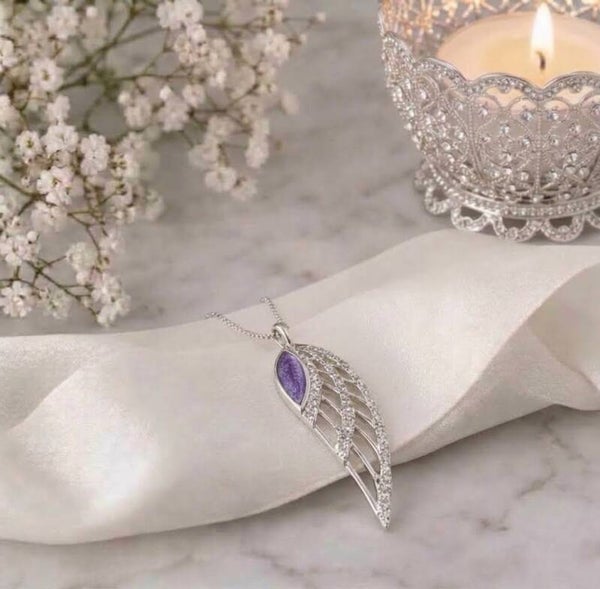 CZ Wing Memorial Pendant