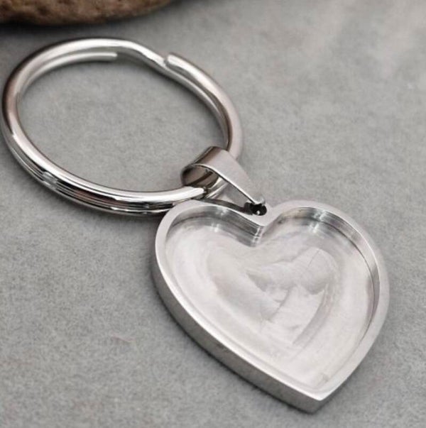 Heart memorial keyring