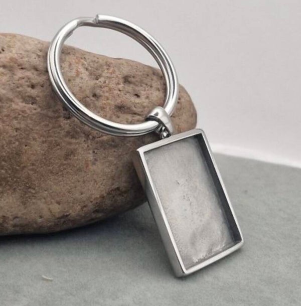 Rectangle memorial keyring