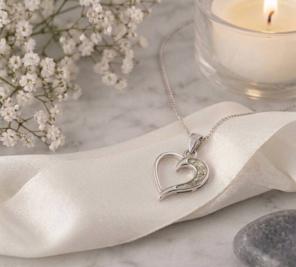 Hollow Heart Memorial Pendant