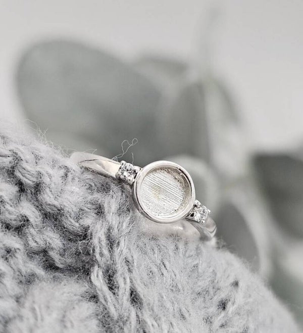 Round double gem ring