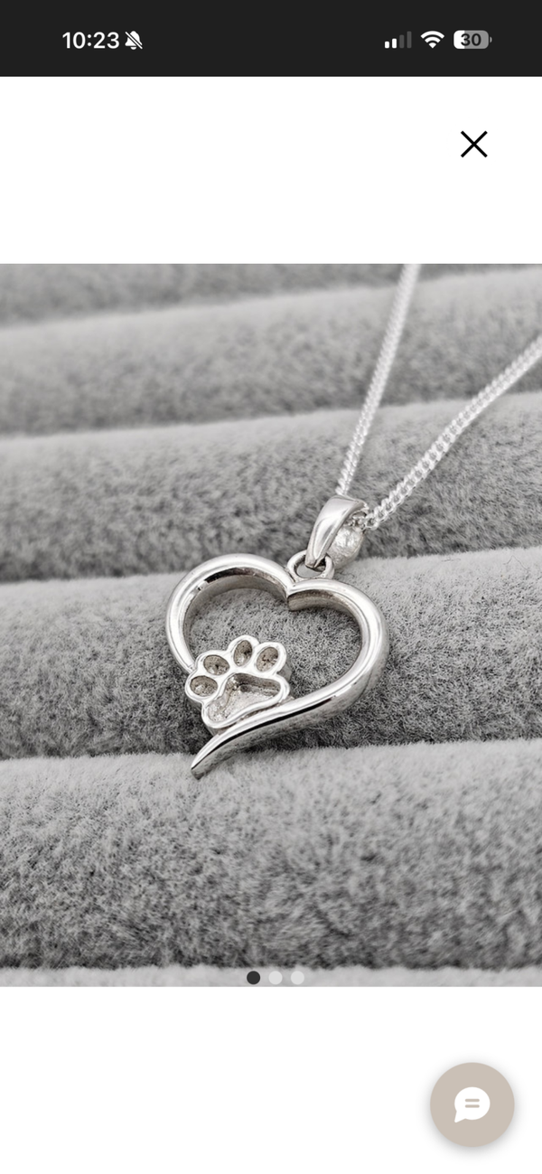 Pawprint hollow heart