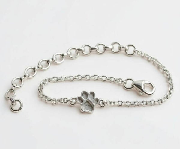 Mini paw charm belcher bracelet