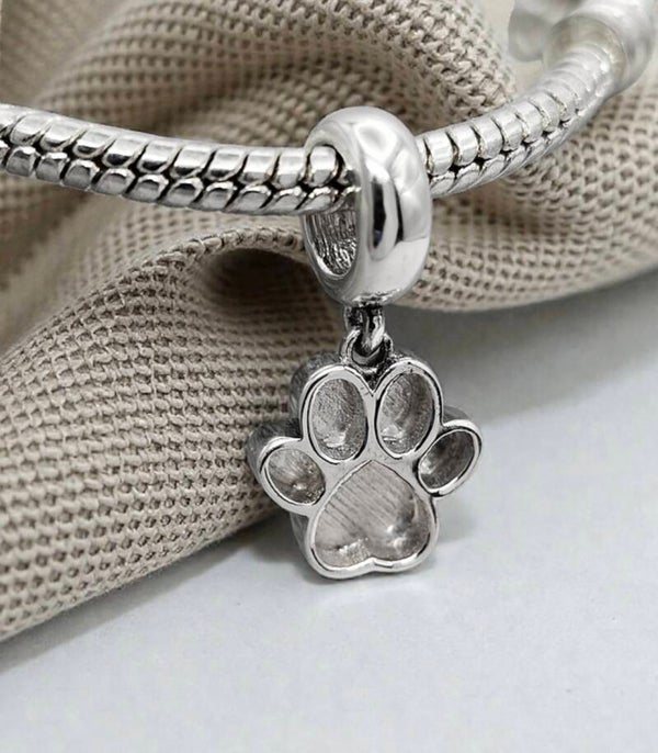 Paw print dangle charm