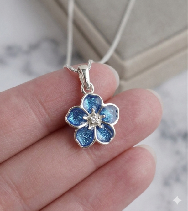 Forget me not CZ pendant