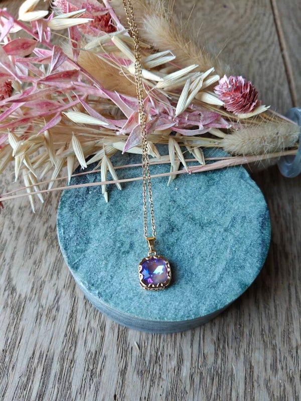 Ketting: paarse/ lila ketting