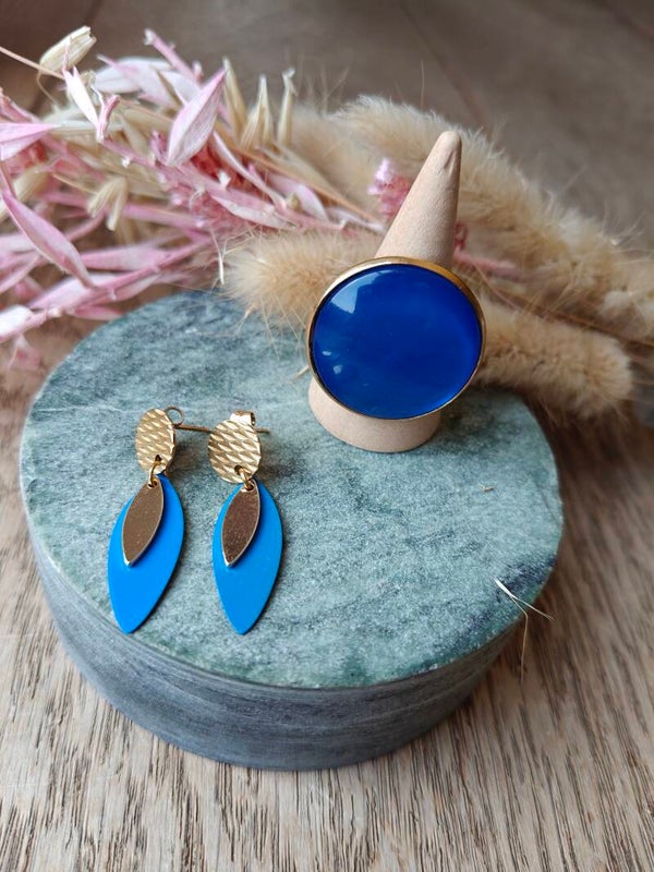 Juwelenset: blauw juwelensetje