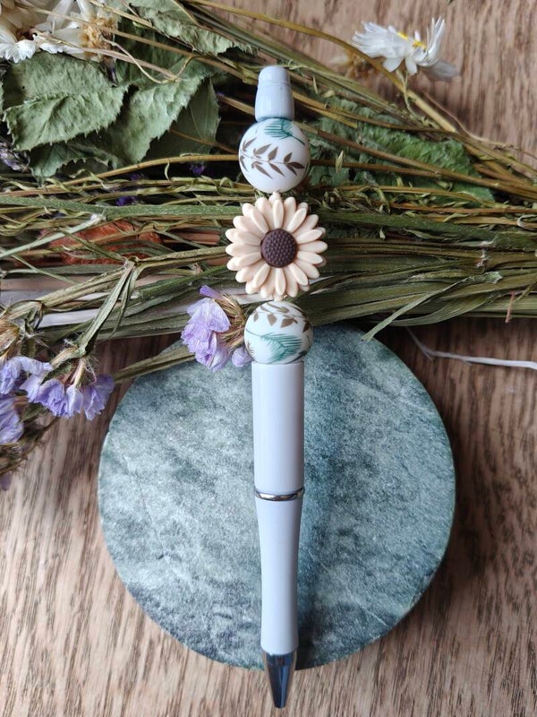 Accessoires: kralenstylo bloem
