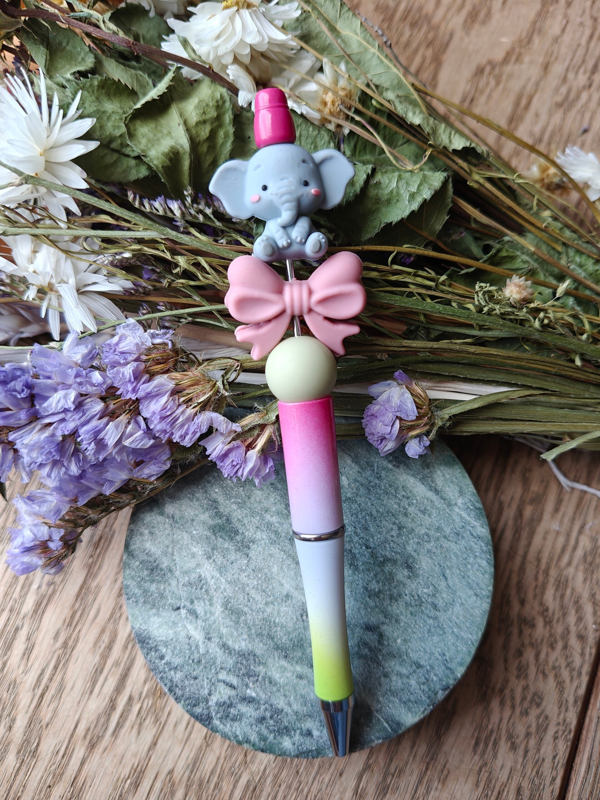 Accessoires: kralenstylo olifant