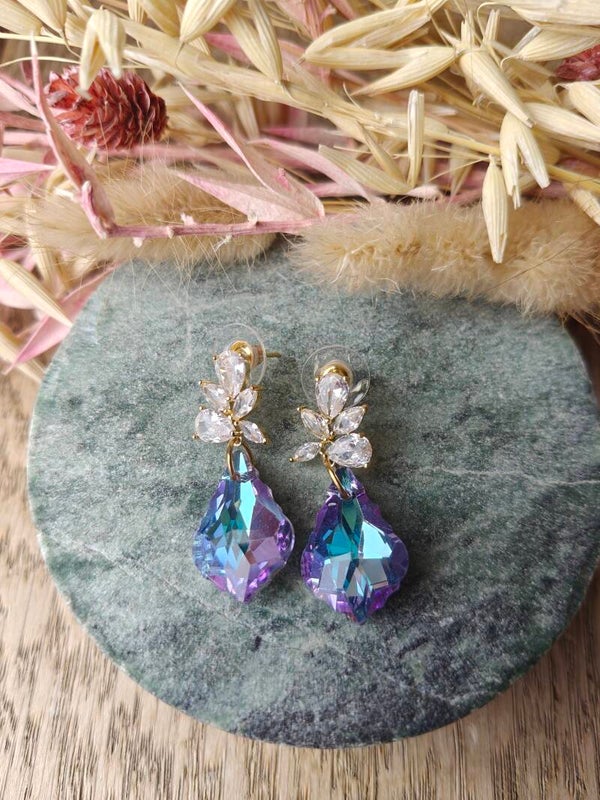 Oorbel: lavendel ice