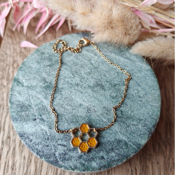 armband: honingstructuur