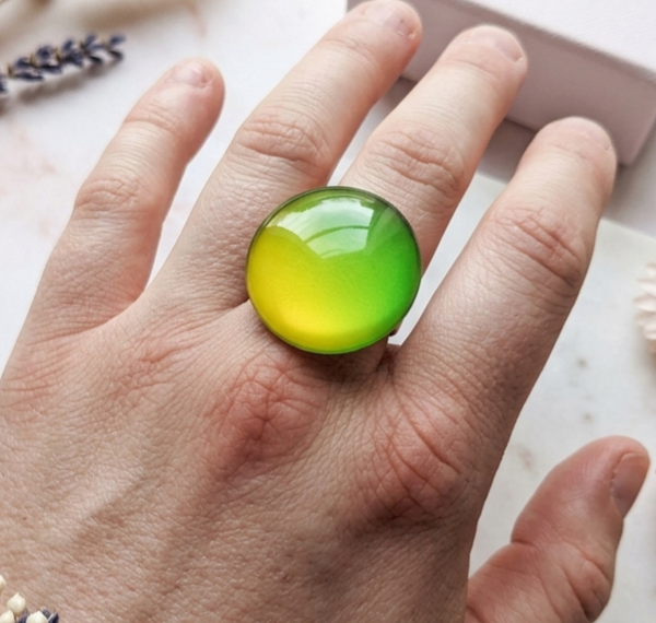 Ring MEER2: groen/gele ring