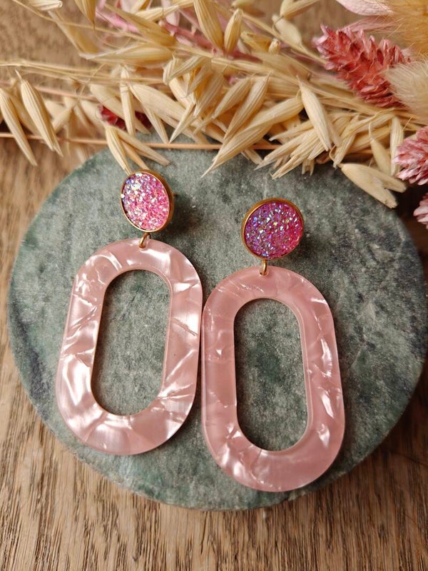 Oorbel UITVERKOOP 16: roze oorbellen