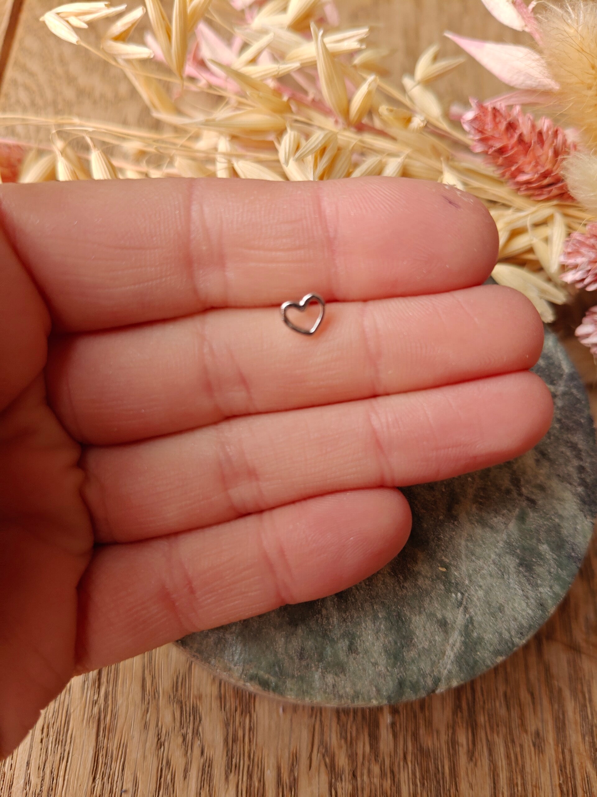 Oorbel KLEIN 58: zilveren hartjes