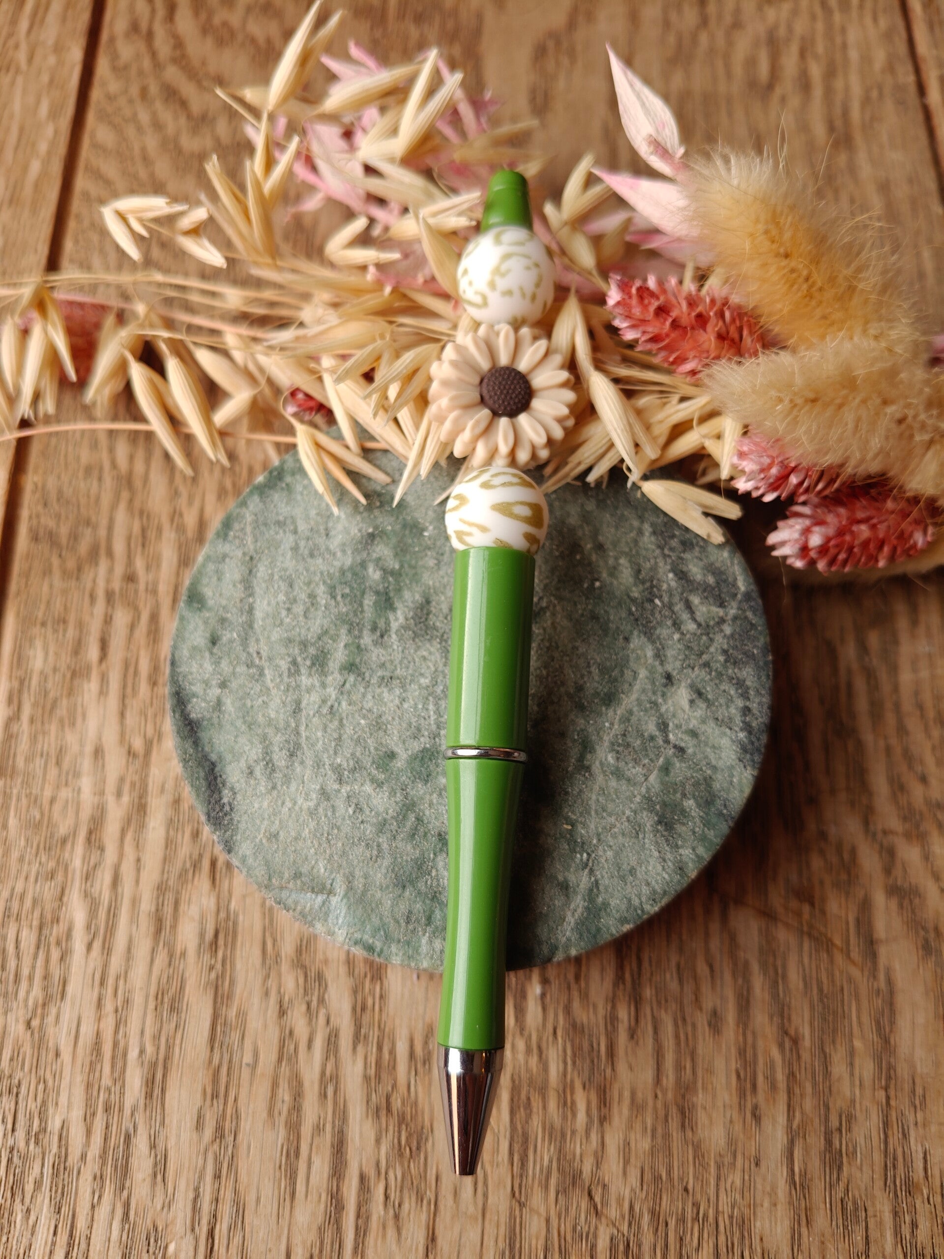 Accessoires: kralenstylo groen