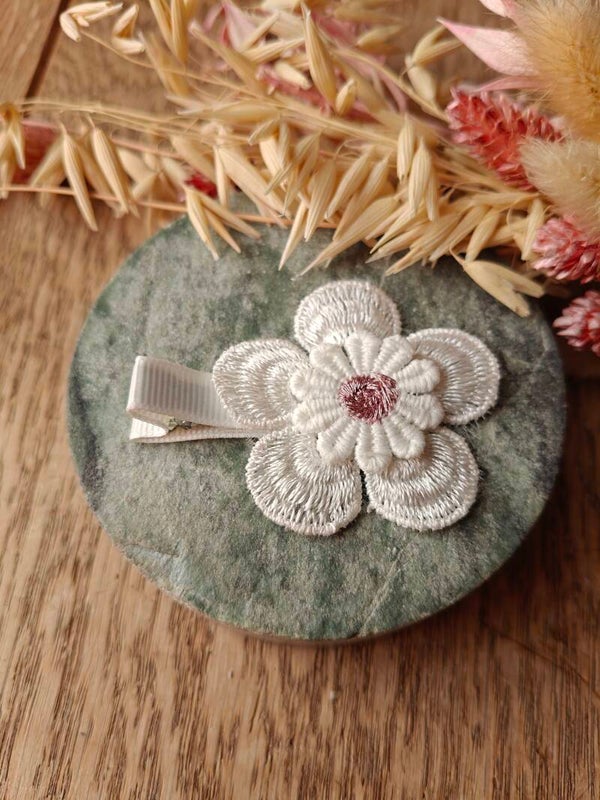 Haarspeld kind: wit met roze