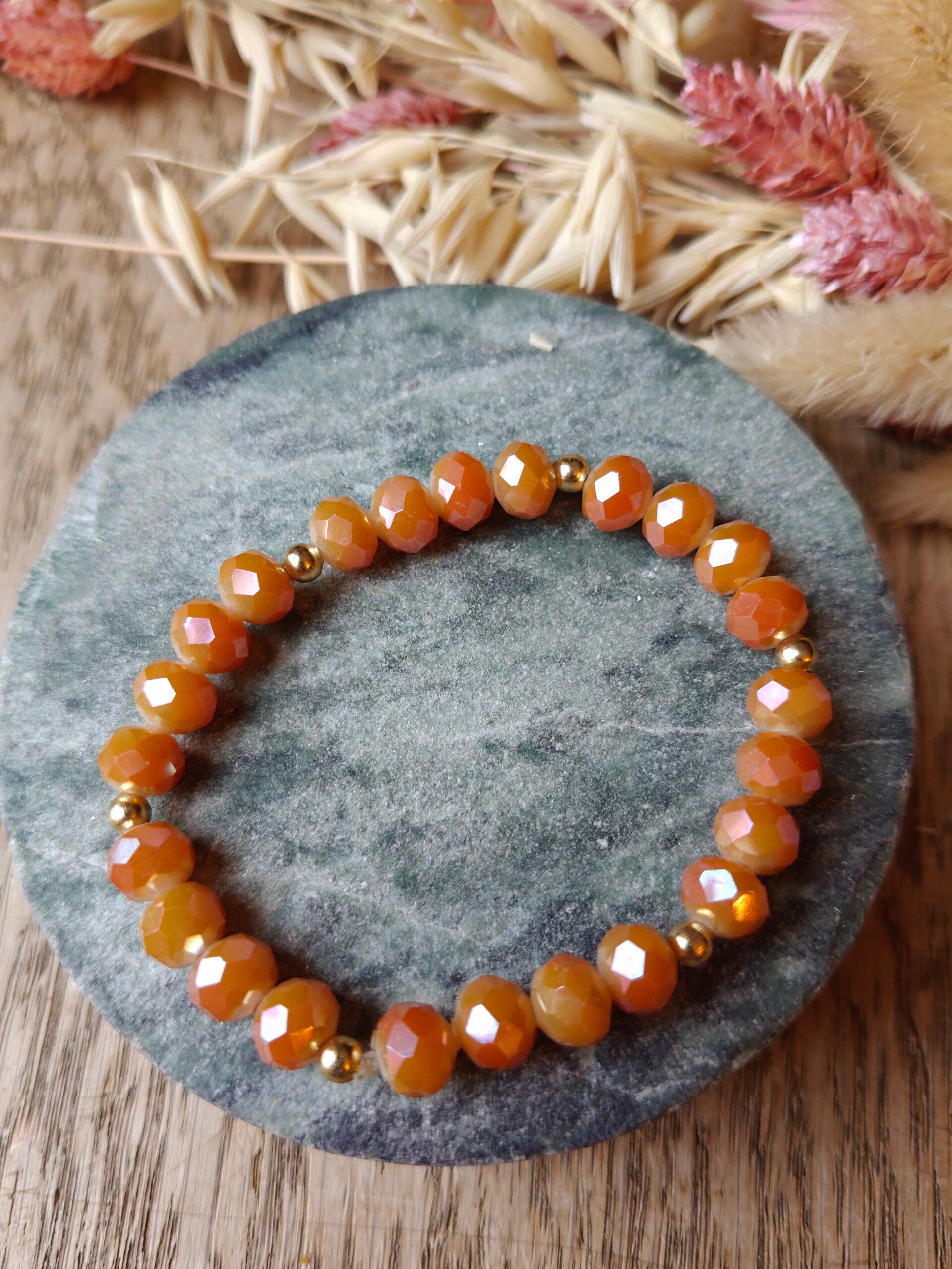armband etage 1 - 8: oranje/bruine armband