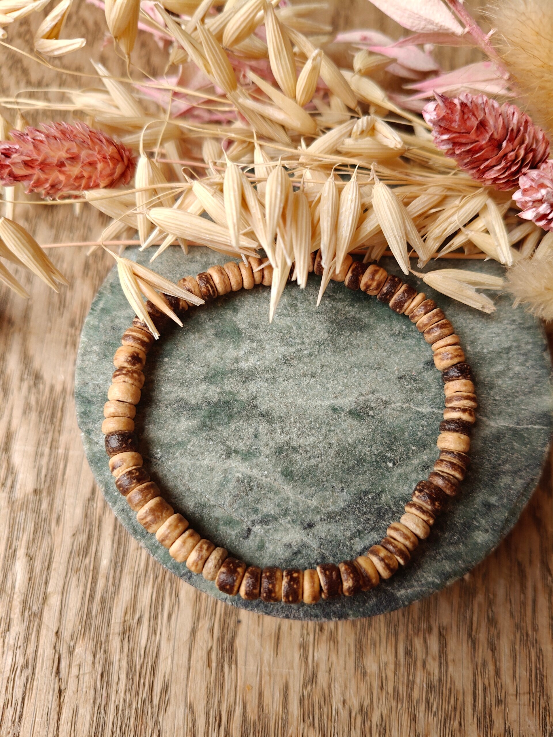 Herenarmband etage 3 - 8: houten kralen