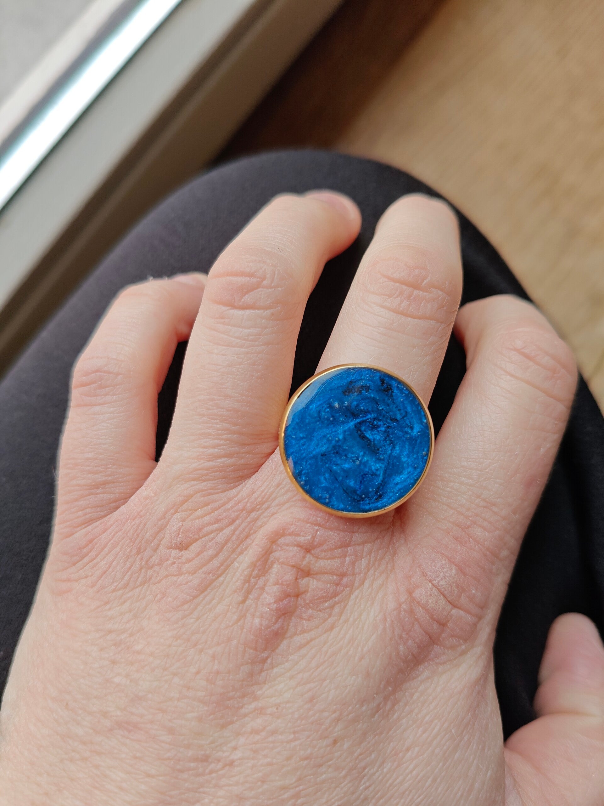Ring B9: blauwe ring