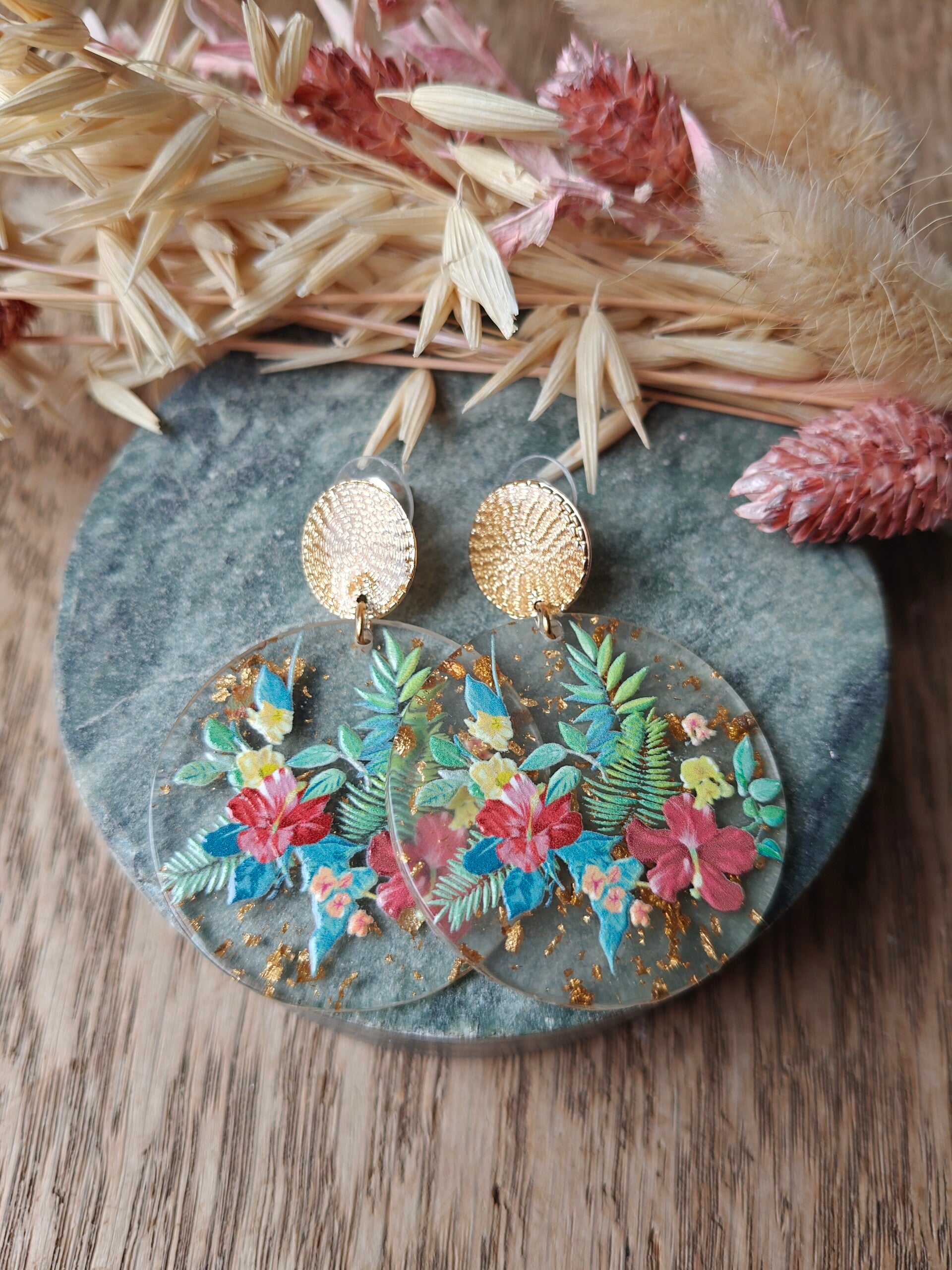 Oorbel MEER2-MEER7: tropische oorbel