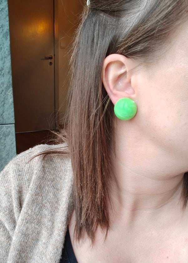 Oorbels UITVERKOOP 17: groene studoorbellen