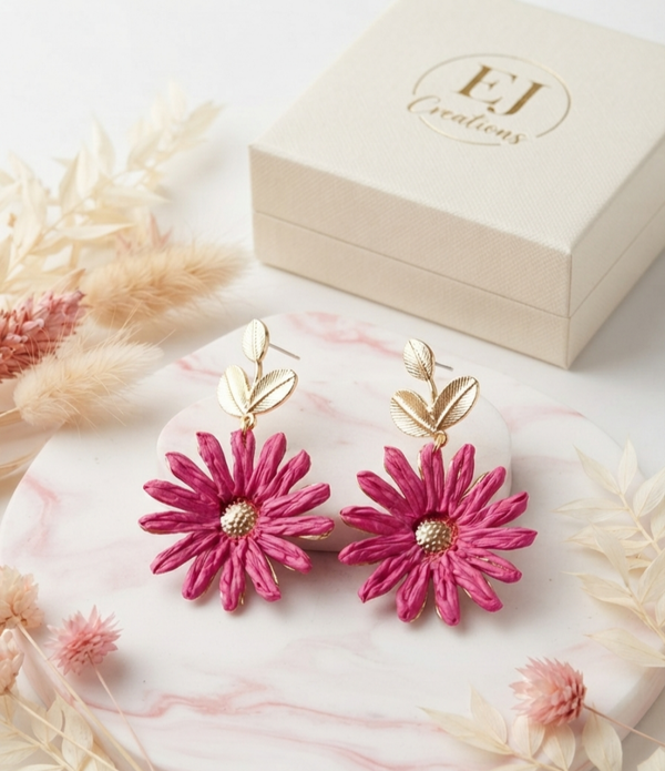 AOorbel: roze bloemoorbel met koord