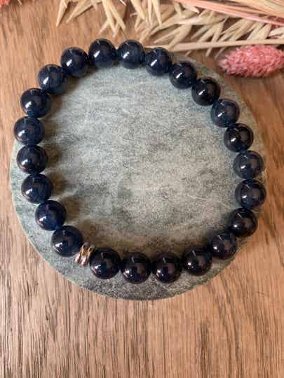 Herenarmband: donkerblauw
