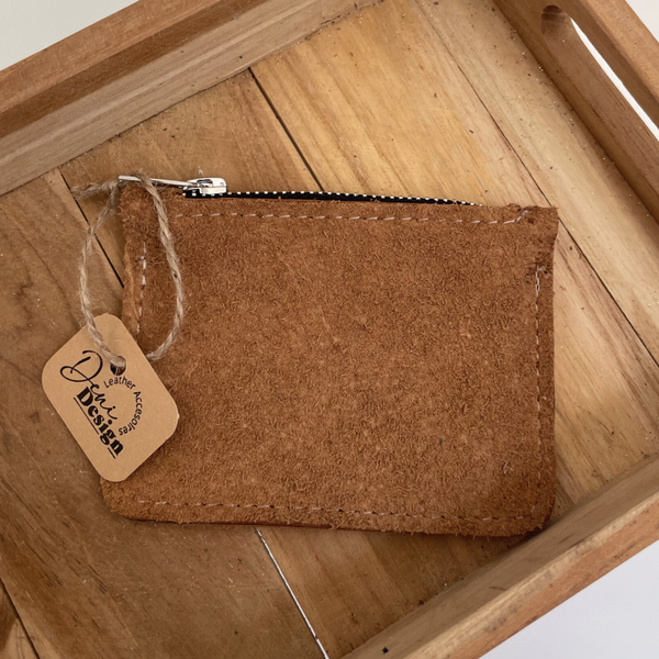 Leren portemonnee met rits