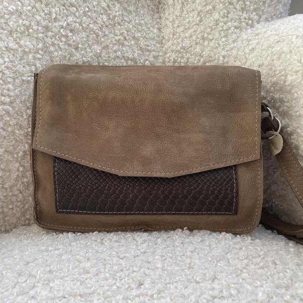 Leren tas Zonnebloem Donker Bruin