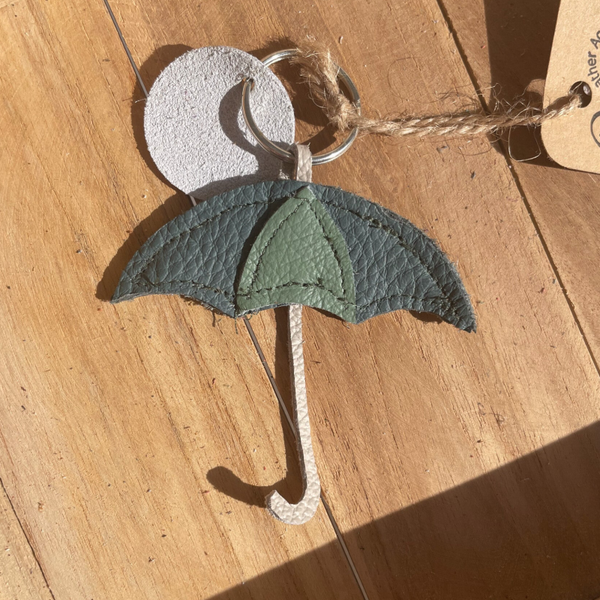 Leren sleutelhanger Paraplu