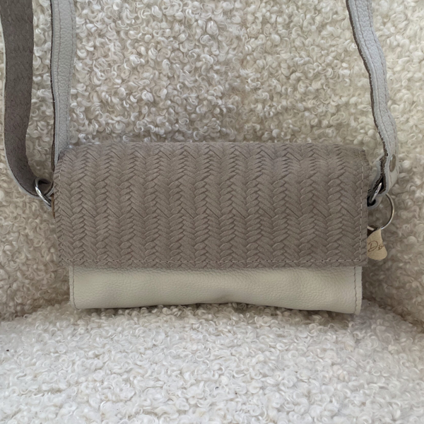 Leren tas Narcis Beige