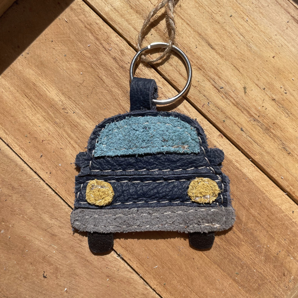 Leren sleutelhanger Auto