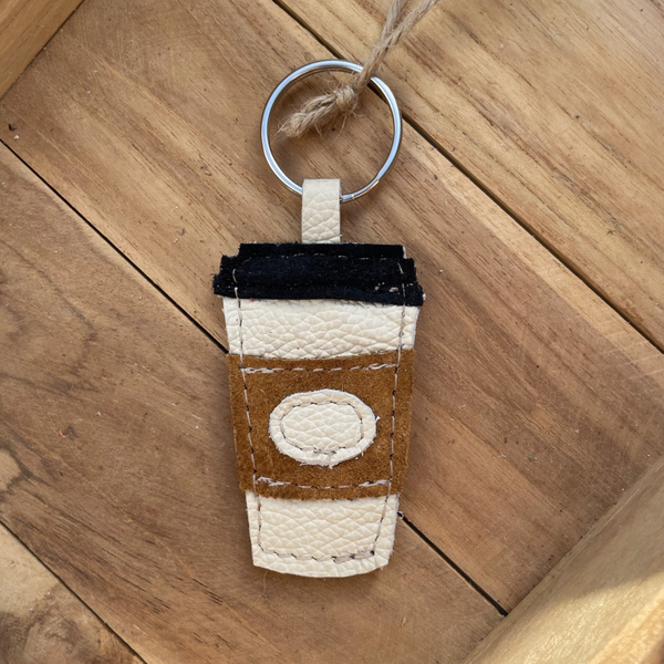 Leren sleutelhanger To go cup