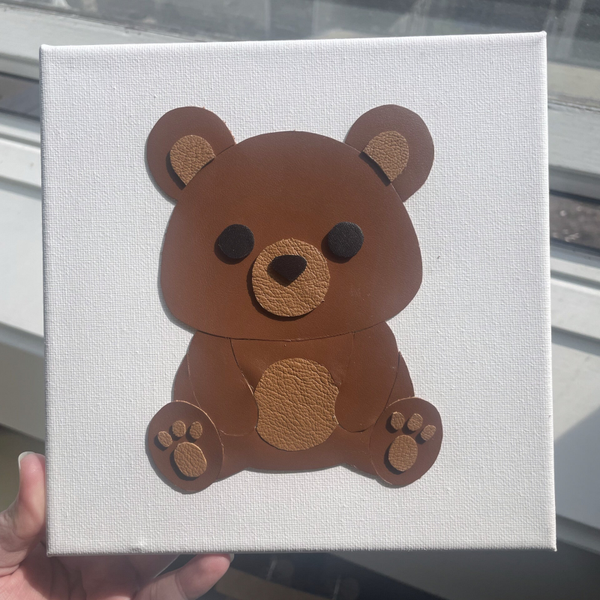 DIY pakket Kunstwerk van Leer: Beertje