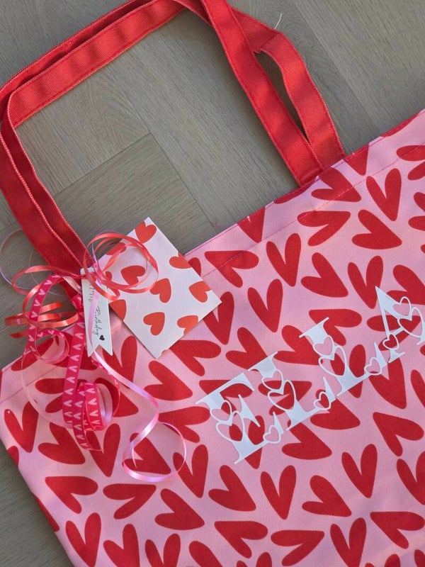 Persoonlijke Katoenen Canvastas – Bedrukt met Naam, Quote of Tekst