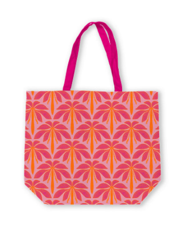 Canvas Tas "Sunset Palms" – Trendy Shopper van Katoen