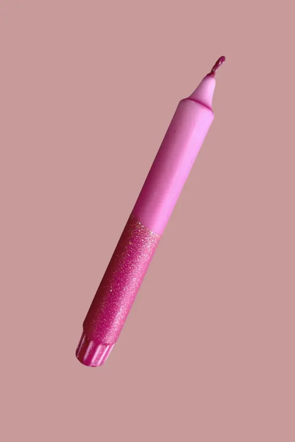 Dip Dye Dinerkaars Roze Glitters