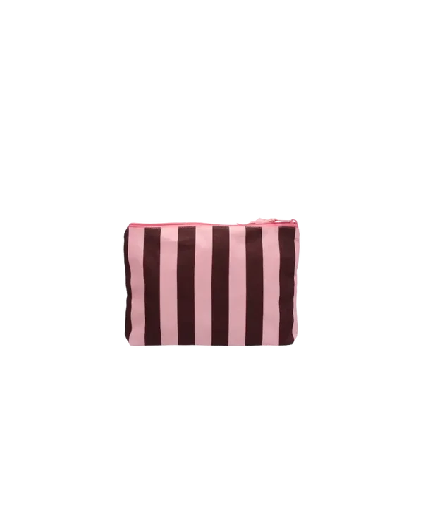 Katoenen Toilettas Stripes Chocolate Bubblegum - Stijlvolle Etui met Print