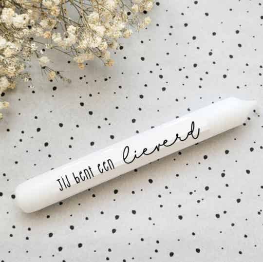 Kaars met tekst - Jij bent een lieverd