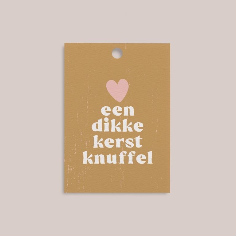 Minikaart Een dikke kerstknuffel