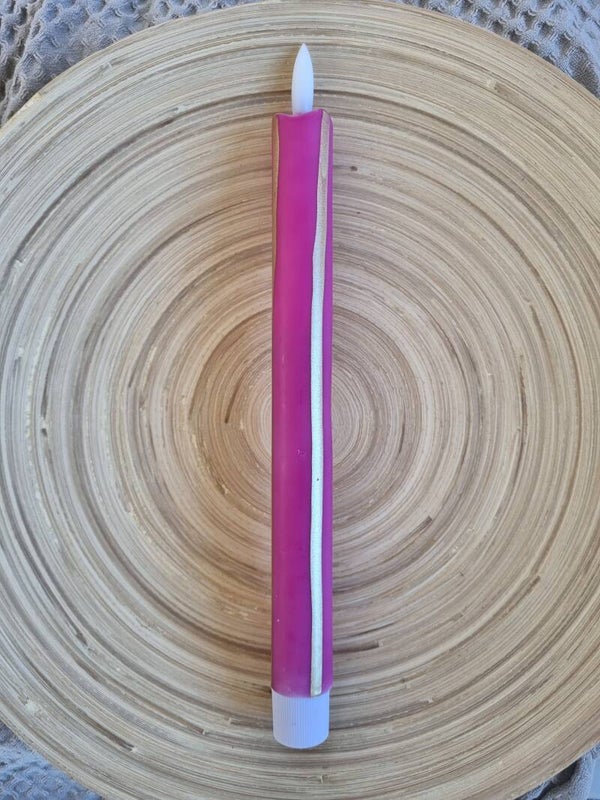 LED Dinerkaars Roze met Gouden Strepen incl. batterijen