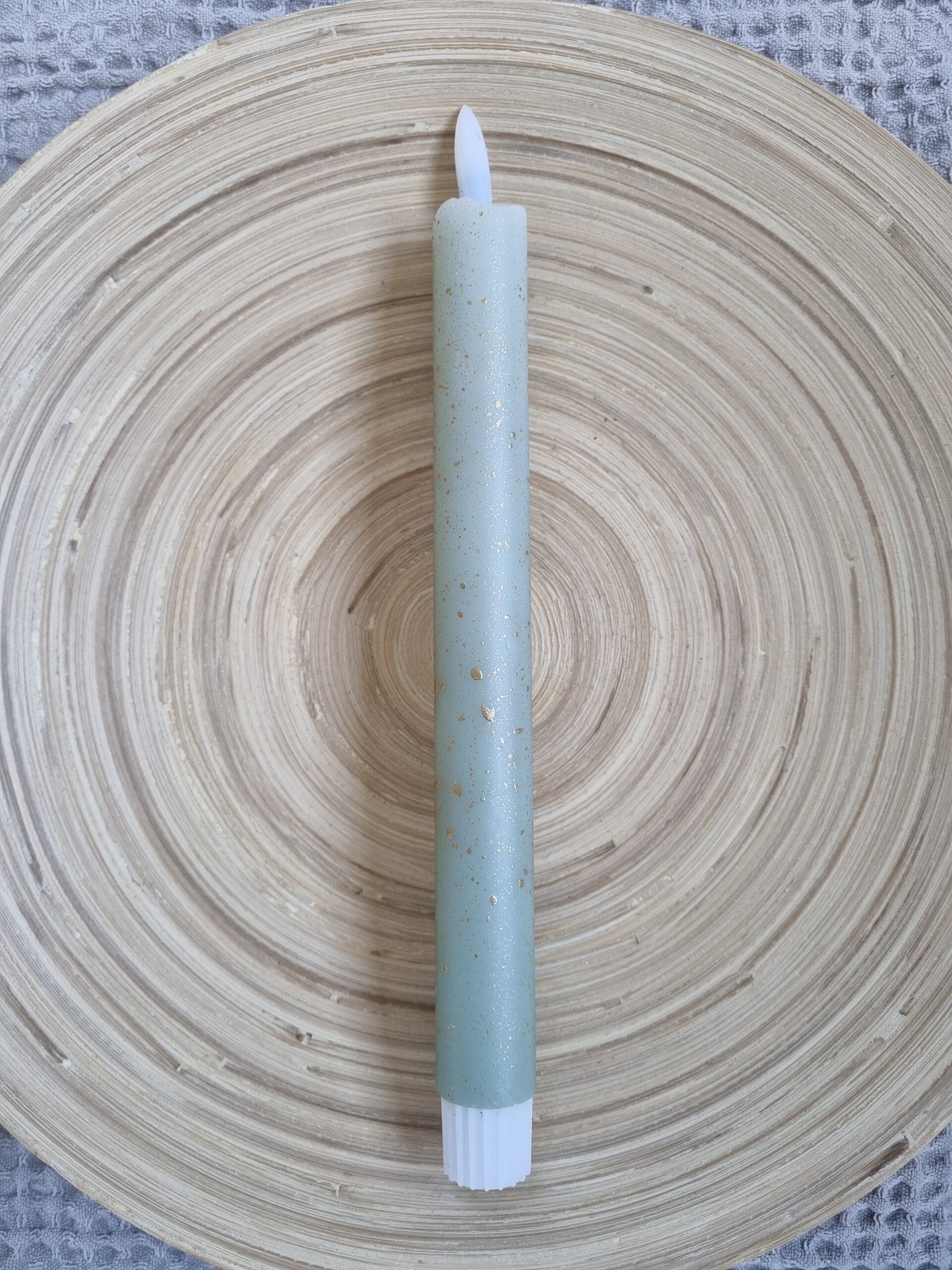 LED kaars Groen Glitters