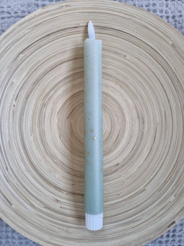 LED kaars Groen Glitters