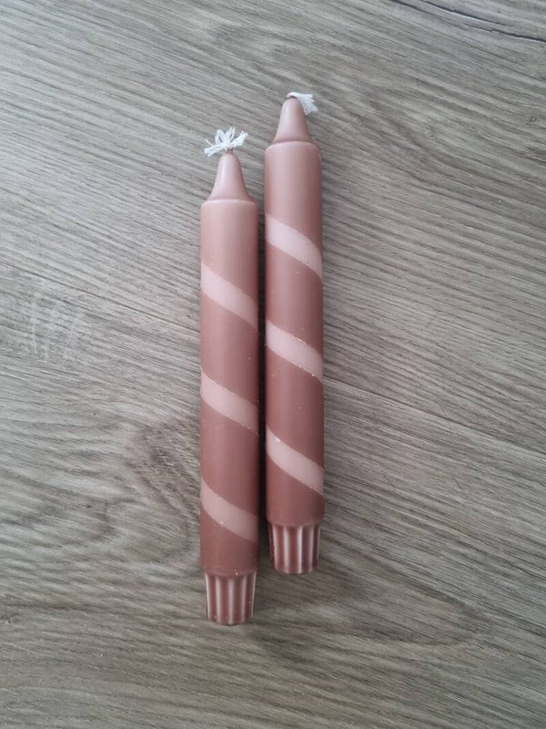 Dip Dye Kaars Swirl Beige Bruin