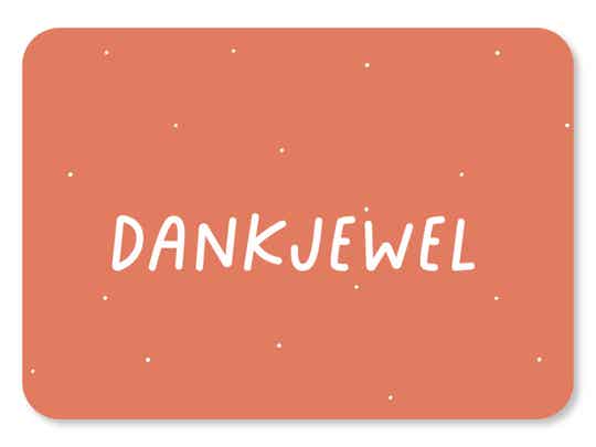 Wenskaart Dankjewel