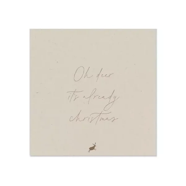 Kerstkaart Oh deer it's already Christmas!