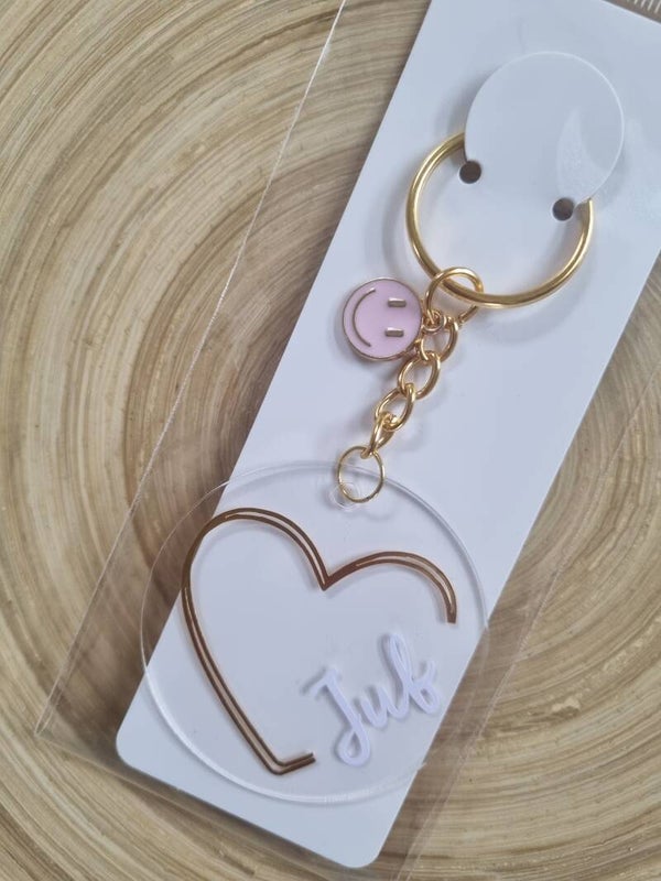 Sleutelhanger Juf hartje