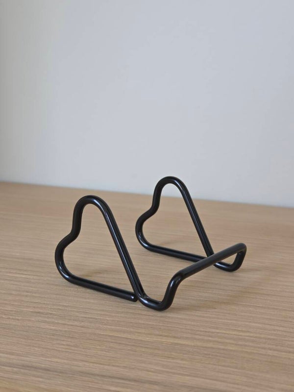 Zwarte Tegelhouder Hartvorm – Stijlvolle Houder voor Tegeltjes & Woondecoratie